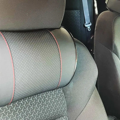 Memory Foam Car Pillow – Adjustable PU Leather Neck Cushion for Cervical Spine Support - ZOOMNSTORE