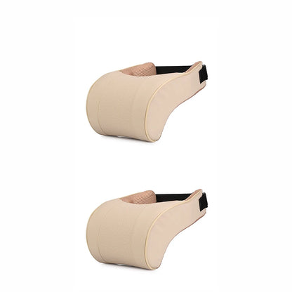 Memory Foam Car Pillow – Adjustable PU Leather Neck Cushion for Cervical Spine Support - ZOOMNSTORE