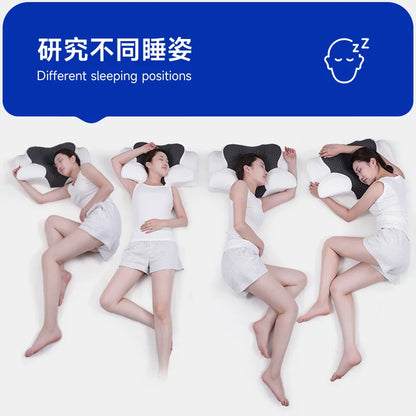 Memory Foam Cervical Pillow - Orthopedic Neck Pain Relief 2 in 1 Contoured Support - ZOOMNSTORE