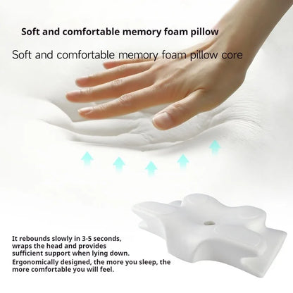 Memory Foam Cervical Pillow - Orthopedic Neck Pain Relief 2 in 1 Contoured Support - ZOOMNSTORE