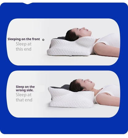 Memory Foam Cervical Pillow - Orthopedic Neck Pain Relief 2 in 1 Contoured Support - ZOOMNSTORE