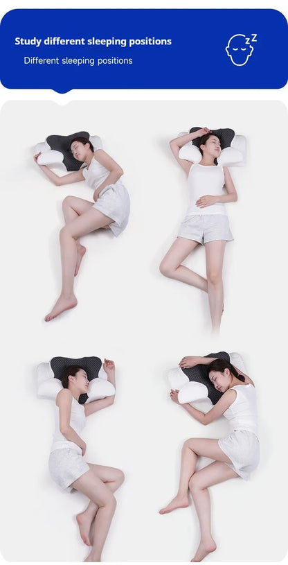 Memory Foam Cervical Pillow - Orthopedic Neck Pain Relief 2 in 1 Contoured Support - ZOOMNSTORE