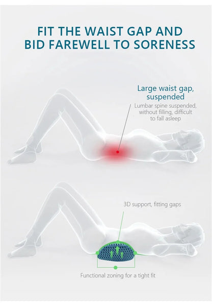 Memory Foam Lumbar Pillow - Ergonomic Car Seat Cushion for Posture Support - ZOOMNSTORE