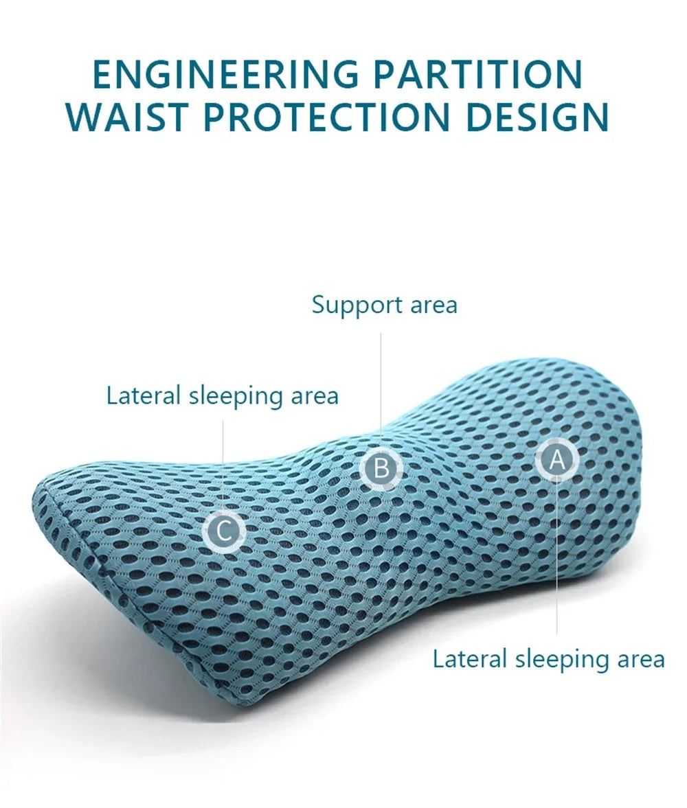Memory Foam Lumbar Pillow - Ergonomic Car Seat Cushion for Posture Support - ZOOMNSTORE
