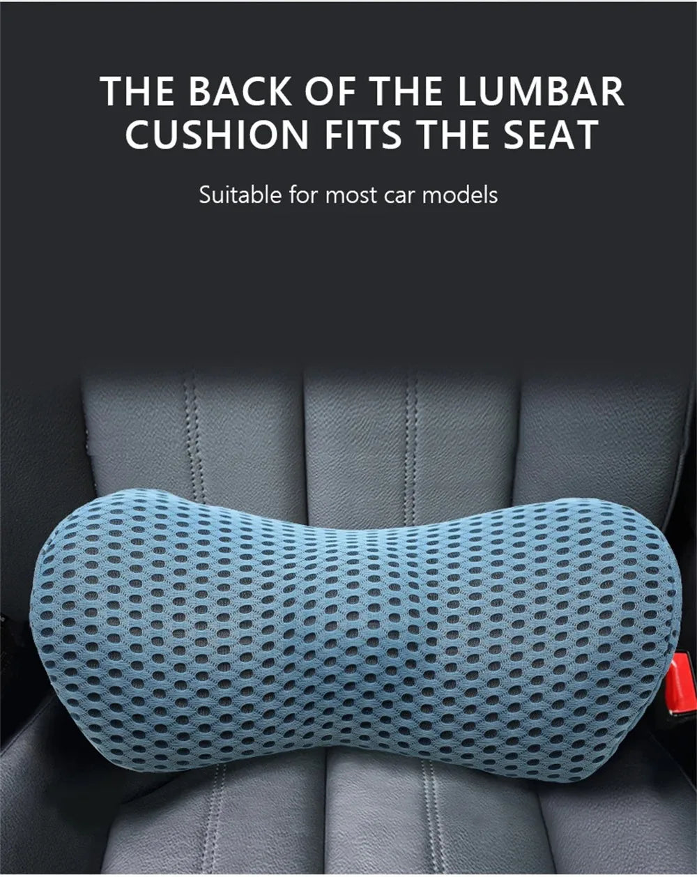 Memory Foam Lumbar Pillow - Ergonomic Car Seat Cushion for Posture Support - ZOOMNSTORE