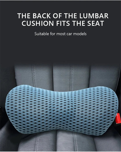 Memory Foam Lumbar Pillow - Ergonomic Car Seat Cushion for Posture Support - ZOOMNSTORE