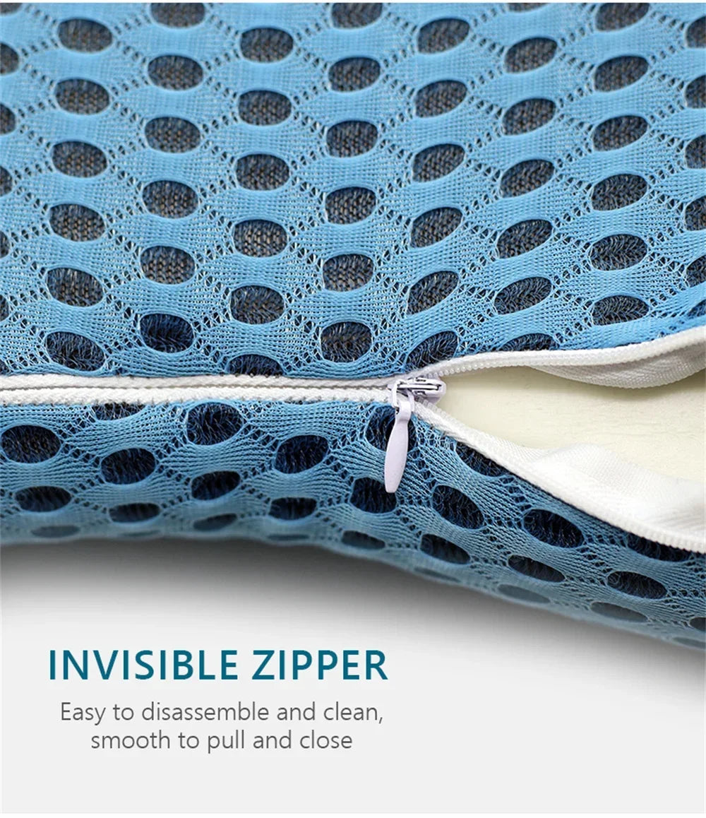 Memory Foam Lumbar Pillow - Ergonomic Car Seat Cushion for Posture Support - ZOOMNSTORE