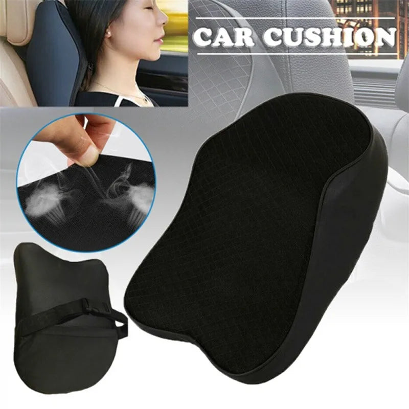 Memory Foam Neck Pillow - Breathable Car Headrest Cushion for Travel Support - ZOOMNSTORE