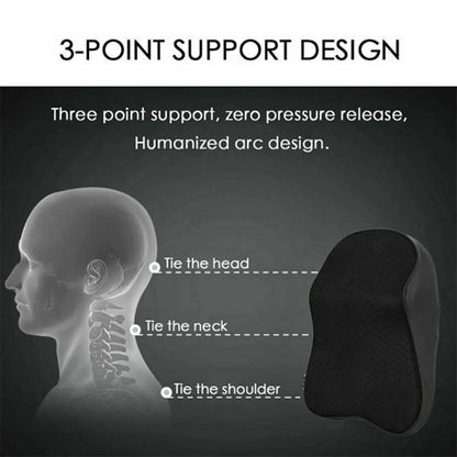 Memory Foam Neck Pillow - Breathable Car Headrest Cushion for Travel Support - ZOOMNSTORE