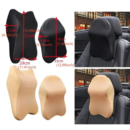 Memory Foam Neck Pillow - Breathable Car Headrest Cushion for Travel Support - ZOOMNSTORE