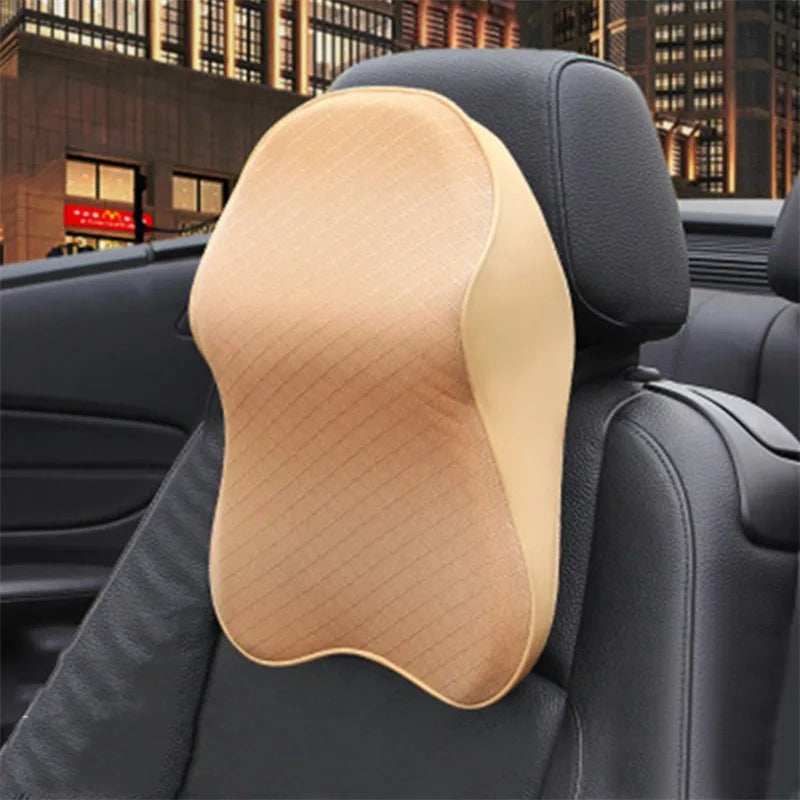 Memory Foam Neck Pillow - Breathable Car Headrest Cushion for Travel Support - ZOOMNSTORE