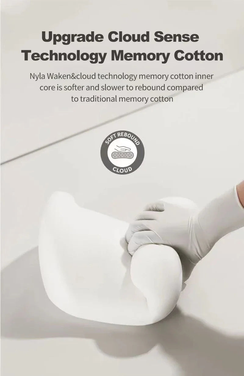 Memory Foam Neck Pillow - Car Lumbar Backrest Cushion | Ergonomic Support - ZOOMNSTORE