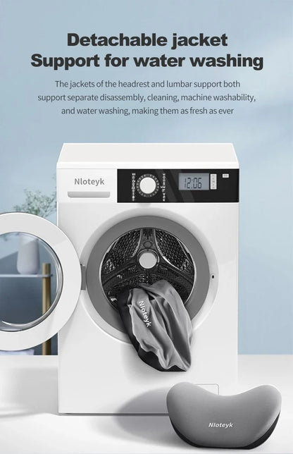 Memory Foam Neck Pillow - Car Lumbar Backrest Cushion | Ergonomic Support - ZOOMNSTORE