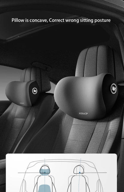 Memory Foam Neck Pillow Car Neck Cushion Auto Seat Headrest Soft Waist Cushion - ZOOMNSTORE