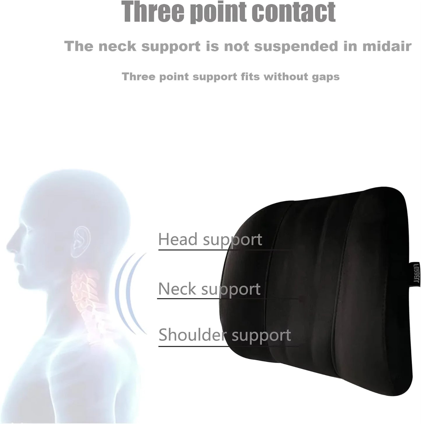 Memory Foam Neck Pillow | Comfortable Travel Neck Support With Washable Pillow Case - ZOOMNSTORE