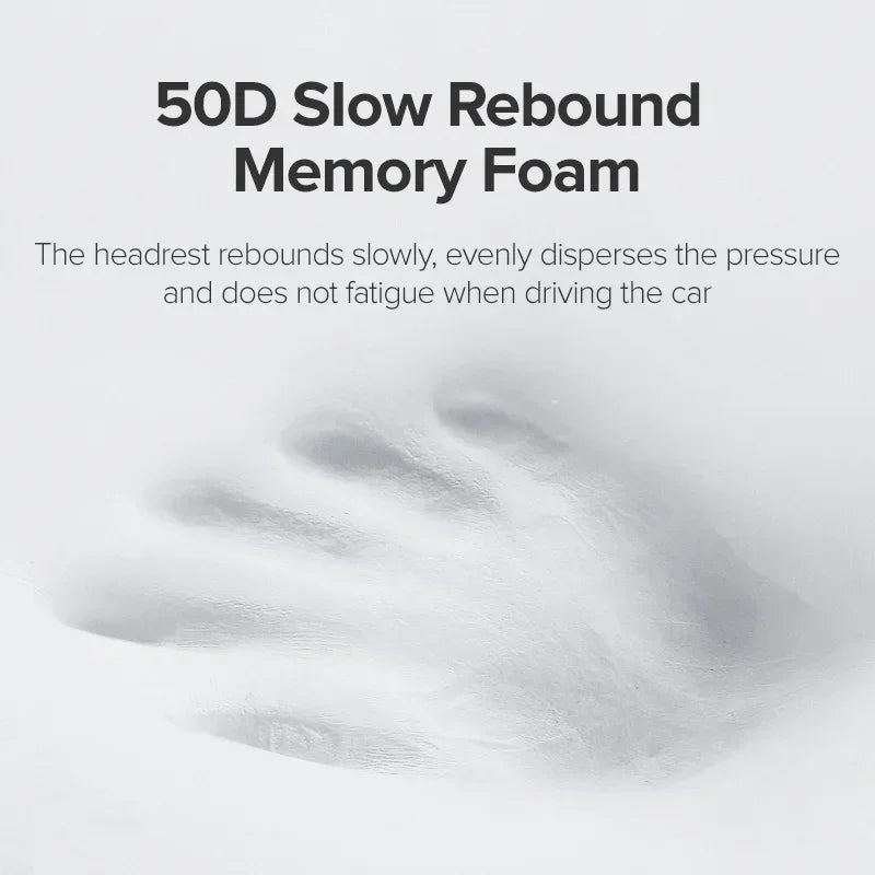 Memory Foam Neck Pillow - Adjustable Car Neck Support & Lumbar Cushion - ZOOMNSTORE