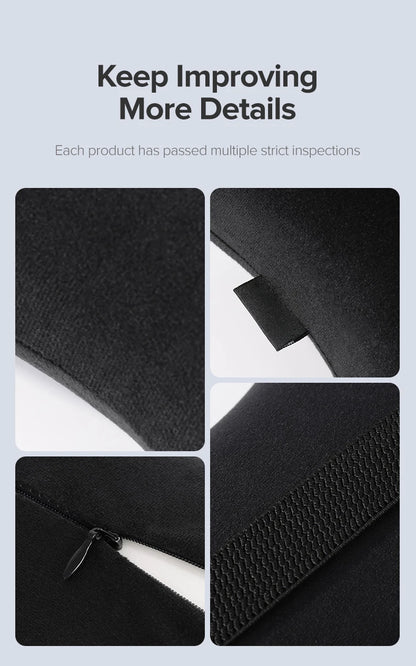 Memory Foam Neck Pillow - Adjustable Car Neck Support & Lumbar Cushion - ZOOMNSTORE