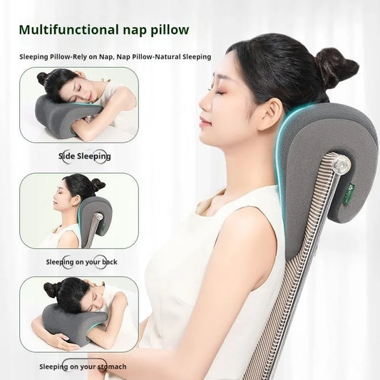 Memory Foam Neck Pillow - Ergonomic Headrest Pillow for Office Chair | Neck Support Cushion - ZOOMNSTORE