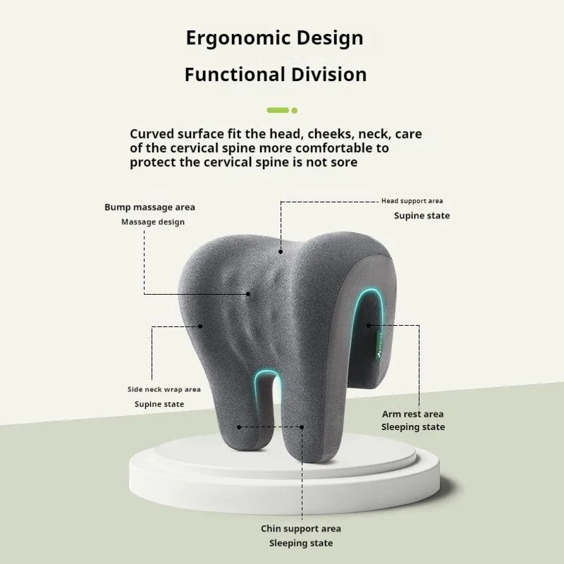 Memory Foam Neck Pillow - Ergonomic Headrest Pillow for Office Chair | Neck Support Cushion - ZOOMNSTORE