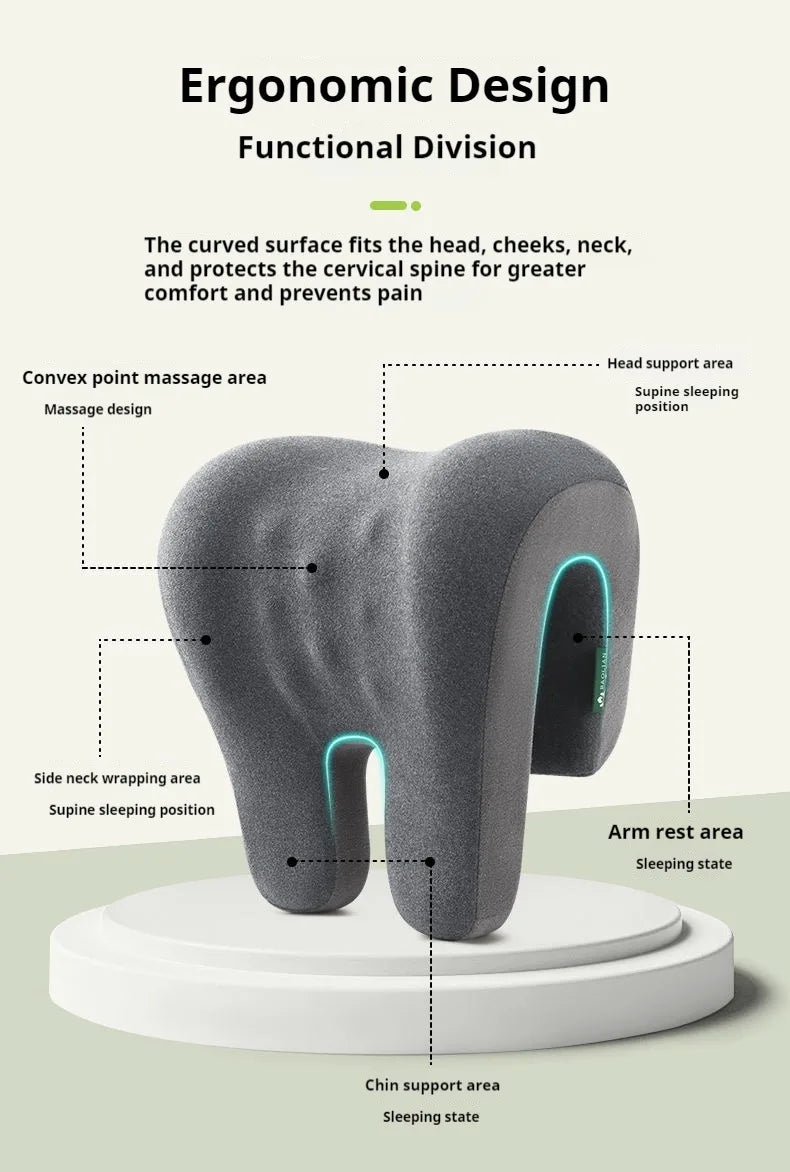 Memory Foam Neck Pillow - Ergonomic Headrest Pillow for Office Chair | Neck Support Cushion - ZOOMNSTORE