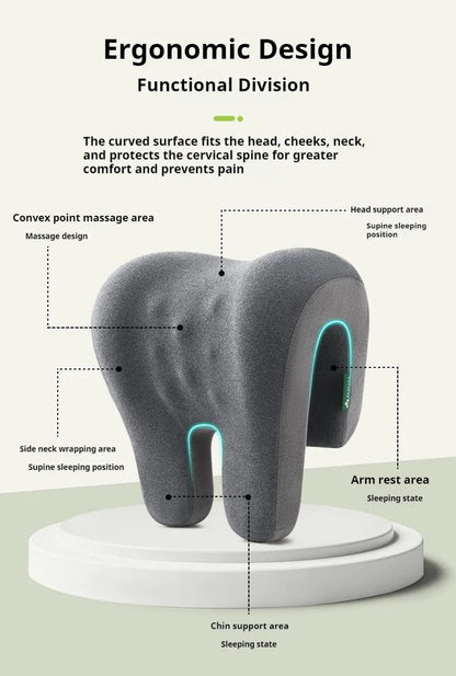 Memory Foam Neck Pillow - Ergonomic Headrest Pillow for Office Chair | Neck Support Cushion - ZOOMNSTORE