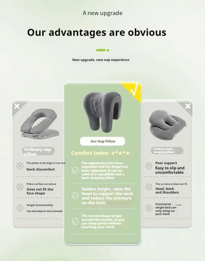 Memory Foam Neck Pillow - Ergonomic Headrest Pillow for Office Chair | Neck Support Cushion - ZOOMNSTORE