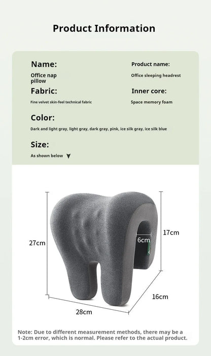 Memory Foam Neck Pillow - Ergonomic Headrest Pillow for Office Chair | Neck Support Cushion - ZOOMNSTORE