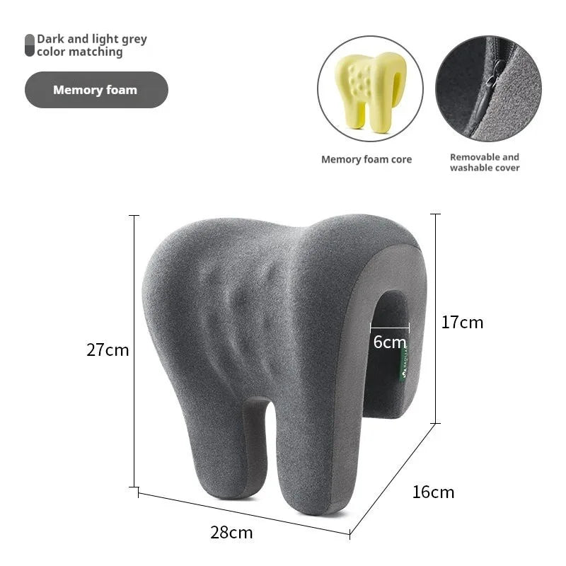 Memory Foam Neck Pillow - Ergonomic Headrest Pillow for Office Chair | Neck Support Cushion - ZOOMNSTORE