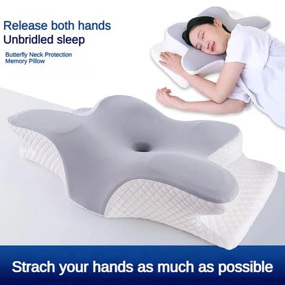 Memory Foam Neck Pillow | Ergonomic Neck Support Contour Sleeping Pillow - ZOOMNSTORE