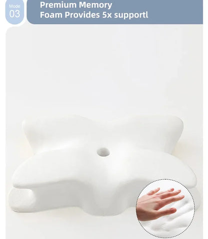 Memory Foam Neck Pillow - Orthopedic Butterfly Shape Cervical Support Cushion - ZOOMNSTORE