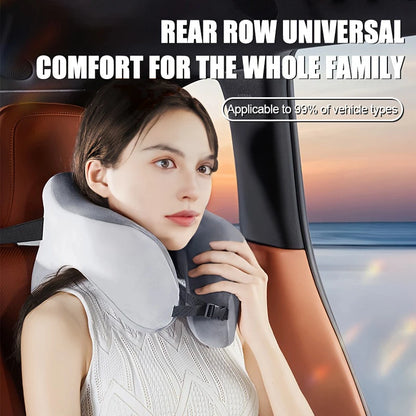 Memory Foam Neck Pillow – U Shaped Travel Cushion for Car & Airplane Comfort - ZOOMNSTORE