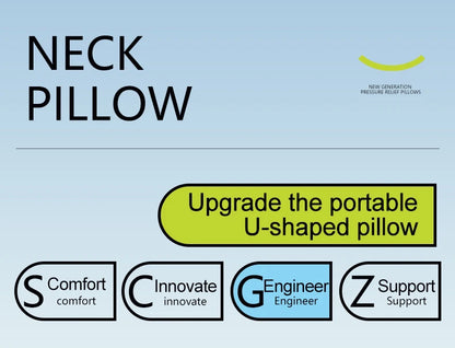 Memory Foam Neck Pillow – U Shaped Travel Cushion for Car & Airplane Comfort - ZOOMNSTORE