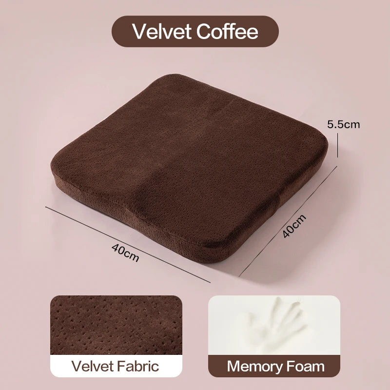 Memory Foam Office Cushion – Ergonomic Seat Pad With Tailbone Support Pillow - ZOOMNSTORE