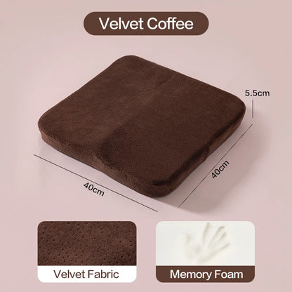 Memory Foam Office Cushion – Ergonomic Seat Pad With Tailbone Support Pillow - ZOOMNSTORE
