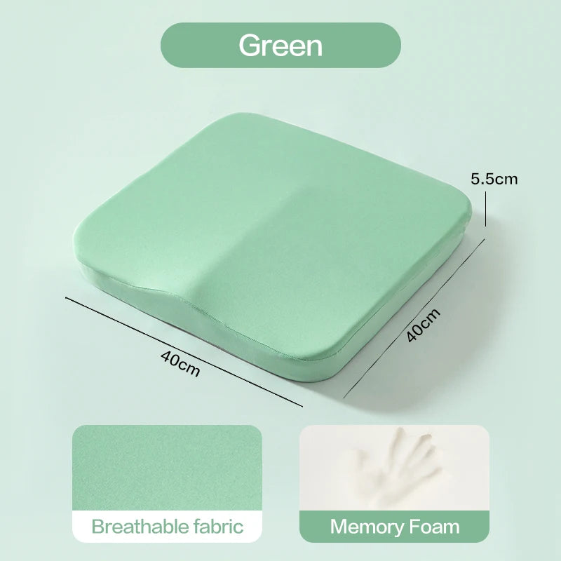 Memory Foam Office Cushion – Ergonomic Seat Pad With Tailbone Support Pillow - ZOOMNSTORE