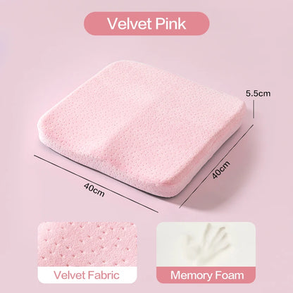 Memory Foam Office Cushion – Ergonomic Seat Pad With Tailbone Support Pillow - ZOOMNSTORE