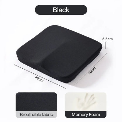 Memory Foam Office Cushion – Ergonomic Seat Pad With Tailbone Support Pillow - ZOOMNSTORE