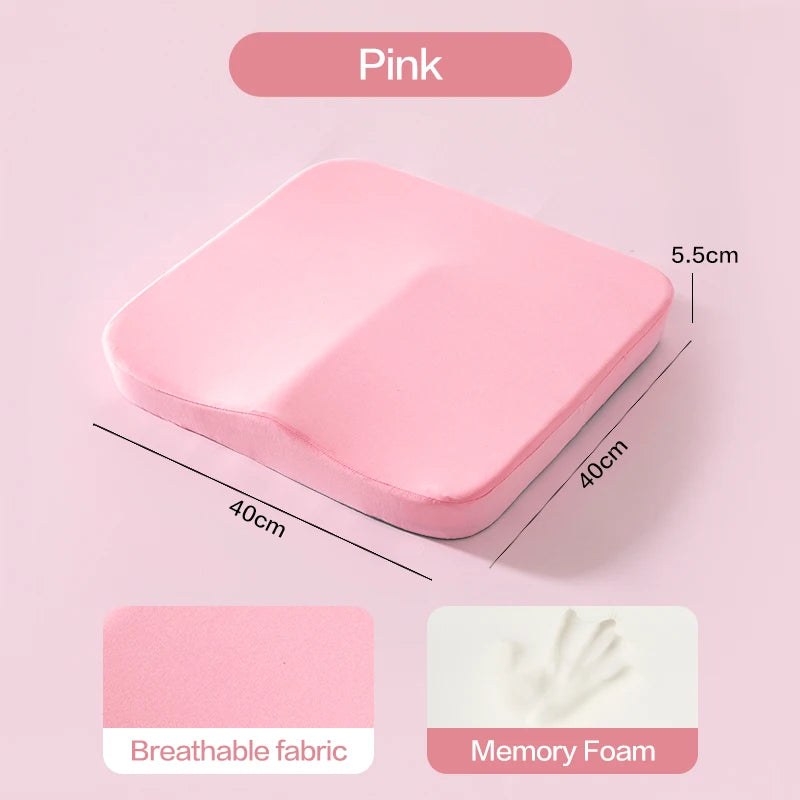 Memory Foam Office Cushion – Ergonomic Seat Pad With Tailbone Support Pillow - ZOOMNSTORE