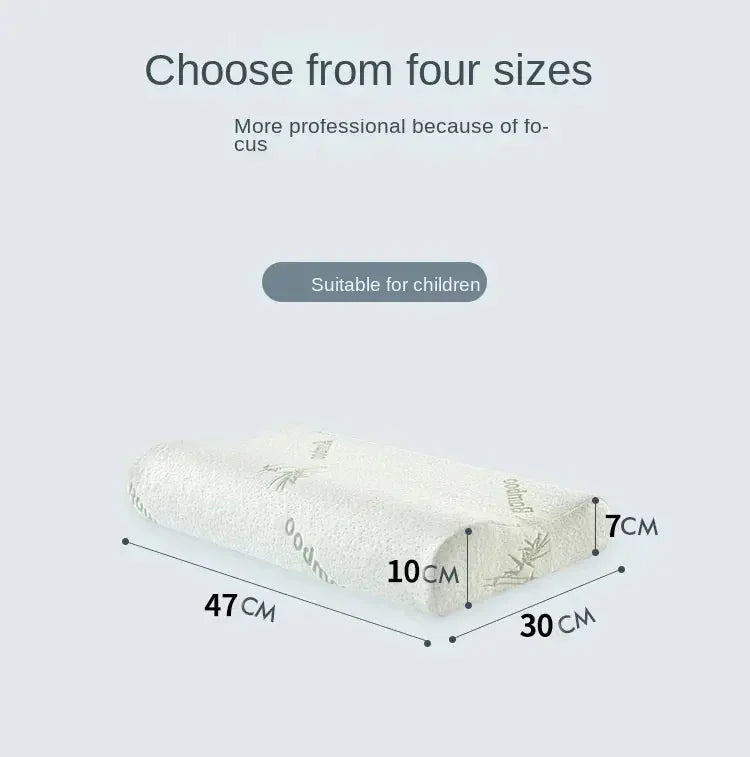 Memory Foam Pillow - Bamboo Fiber Orthopedic Neck Support | Slow Rebound Foam - ZOOMNSTORE