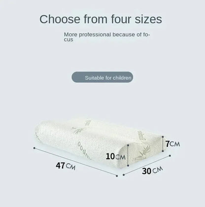 Memory Foam Pillow - Bamboo Fiber Orthopedic Neck Support | Slow Rebound Foam - ZOOMNSTORE