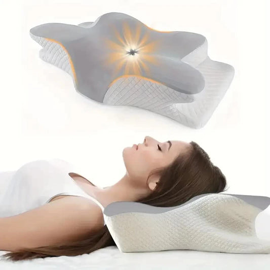 Memory Foam Pillow - Butterfly Shaped Orthopedic Neck Support for Pain Relief - ZOOMNSTORE