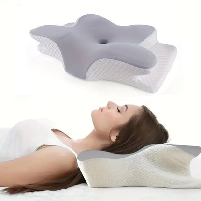 Memory Foam Pillow - Butterfly Shaped Orthopedic Neck Support for Pain Relief - ZOOMNSTORE