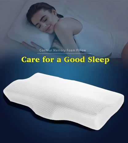 Memory Foam Pillow - Orthopedic Neck Support Butterfly Shaped Cervical Relief - ZOOMNSTORE