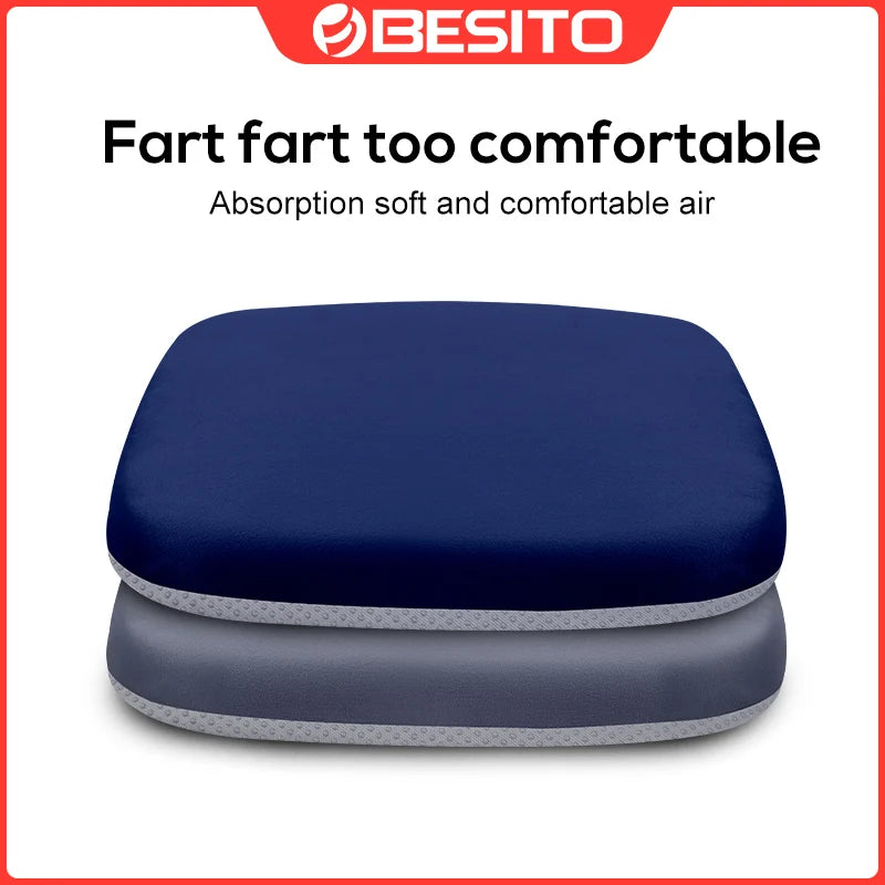 Memory Foam Seat Cushion - Ergonomic Office Chair Pad for Hemorrhoid Relief - ZOOMNSTORE