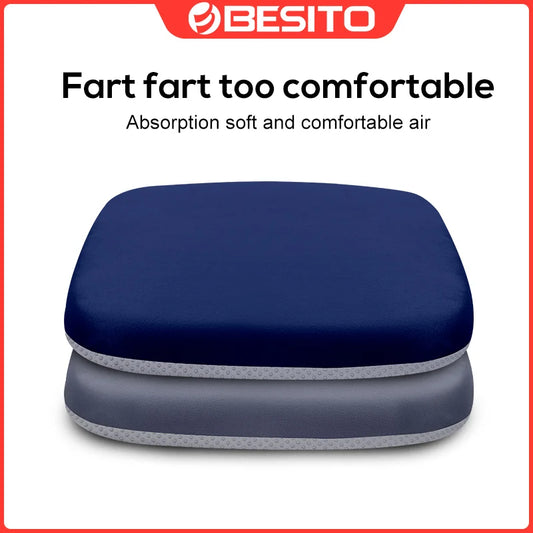 Memory Foam Seat Cushion - Ergonomic Office Chair Pad for Hemorrhoid Relief - ZOOMNSTORE