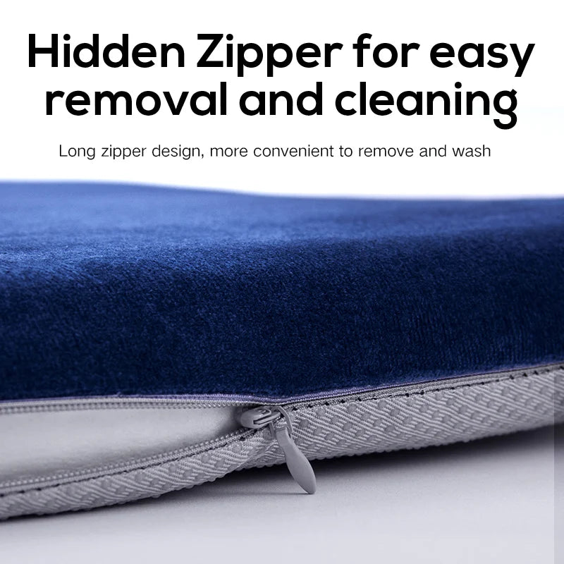 Memory Foam Seat Cushion - Ergonomic Office Chair Pad for Hemorrhoid Relief - ZOOMNSTORE