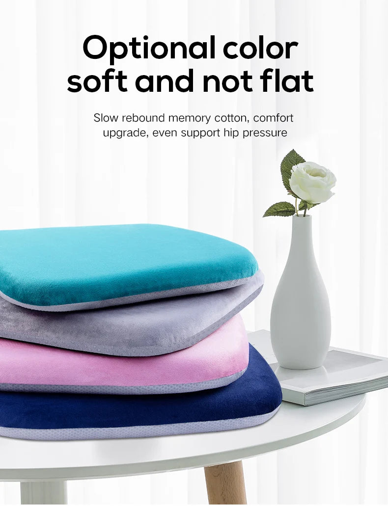 Memory Foam Seat Cushion - Ergonomic Office Chair Pad for Hemorrhoid Relief - ZOOMNSTORE