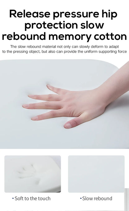 Memory Foam Seat Cushion - Ergonomic Office Chair Pad for Hemorrhoid Relief - ZOOMNSTORE