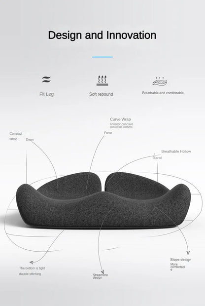 Memory Foam Seat Cushion - Orthopedic Coccyx Comfort Pad for Office & Car - ZOOMNSTORE