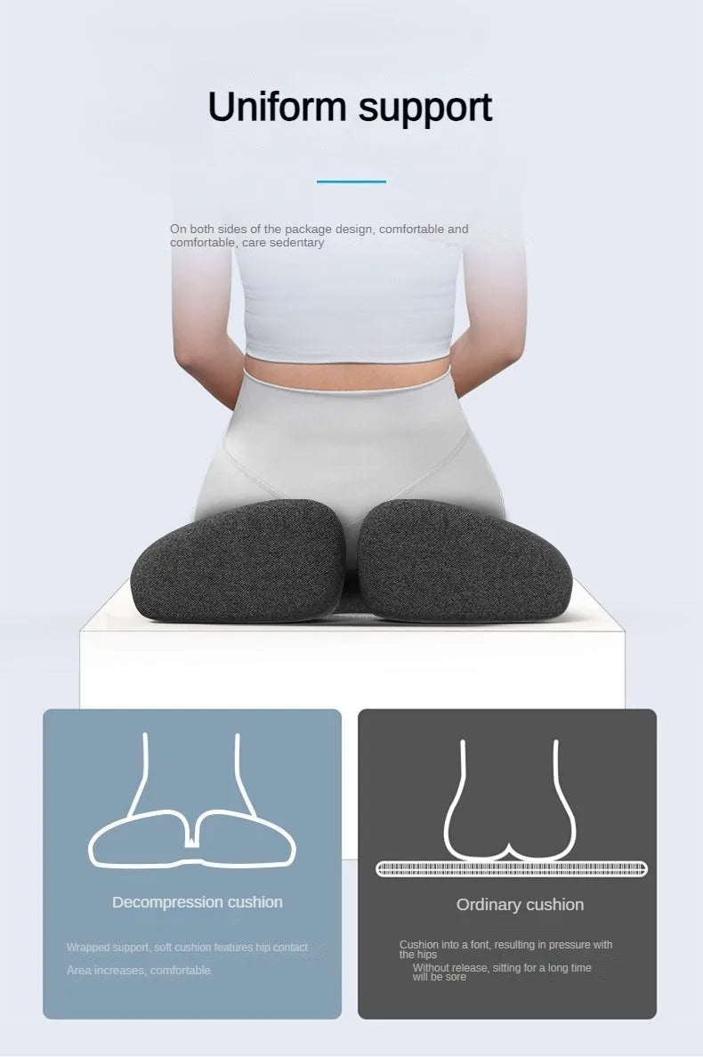 Memory Foam Seat Cushion - Orthopedic Coccyx Comfort Pad for Office & Car - ZOOMNSTORE